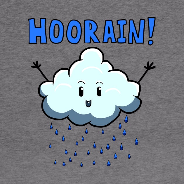 Hoorain! Cute Rain Cloud by Danger Dog Design